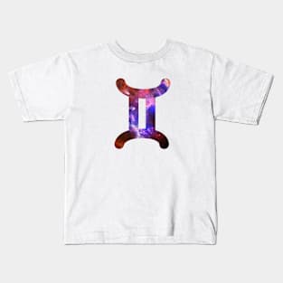 Cosmic Gemini Galaxy Kids T-Shirt